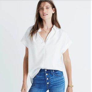 Madewell Button-Down Central Shirt in Pure White